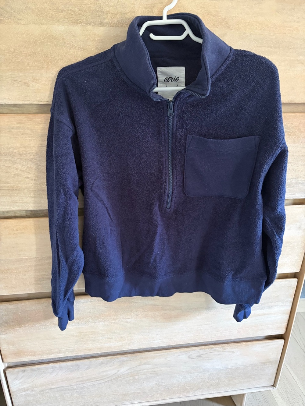 aerie Women’s Navy Half-Zip Fleece Pullover